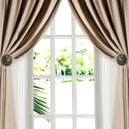 deco window Antique Brass 4 Pc Iron Tie Back Hook Set image 3