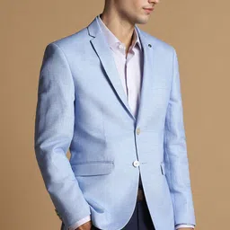 allen solly Men Self Design Single Breasted Formal Blazer image 4