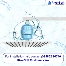 riversoft Bliss-15-Blue shower and tap filter for high hardness Tap Mount Water Filter image 3