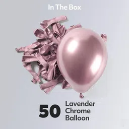 party assets Solid Lavender Metallic Chrome Balloons with Shiny Surface For Birthdays Balloon image 3