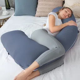 linenovation Microfibre Solid Pregnancy Pillow Pack of 1 image 2