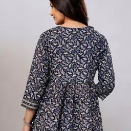 aaradhya Party Regular Sleeves Printed Women Black Top image 5