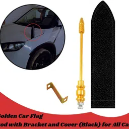 enemyt Golden Car Flag Rod with Bracket and Cover for All Car Models Windsock Car Window Flag-picture-11