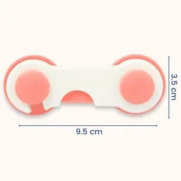 safe-o-kid Easy to Use, Dotted with Smiley Ends Child Proof Cabinet Lock , Pack of - 2 image 3