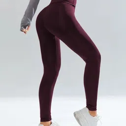 imperative Solid Women Maroon Tights image 4