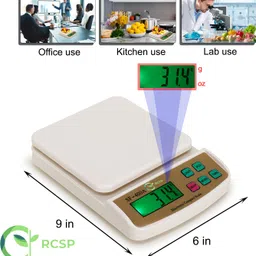 RCSP SF-400A Kitchen Weighing Scale | 1g to 10kg | Digital Display | Battery Operated Weighing Scale image 4