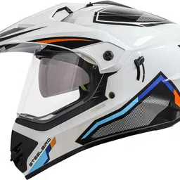 steelbird Racer Off Road ISI Certified Motocross Double Visor Full Face Graphic Motorbike Helmet-picture-24