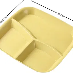 sugaalsu Great for Meal Prep and Balanced Dinners - Simple and Practical Divided Food_N Sectioned Plate image 3