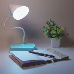 le'sija decorations Rechargeable LED Table Study lamp with phone stand Night with 3 Stage Study Lamp image 4