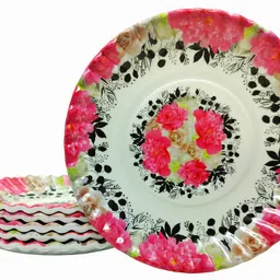 laserbot (SIZE-6.3" INCH)PINK DOT Plate Saucers, Servicing Cookies, Snacks, Fruits,Coffee Quarter Plate-picture-36