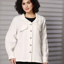 pluss Women Solid Single Breasted Casual Blazer-picture-21