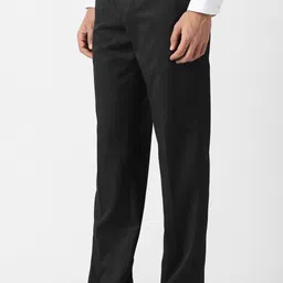 van heusen Men Slim Fit Black Polyester Trousers image 4