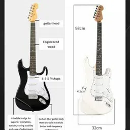 blueberry R-701-BLACK Beginner/Professional Full Size Rosewood Fretboard Maple Solid Body Electric Guitar image 2