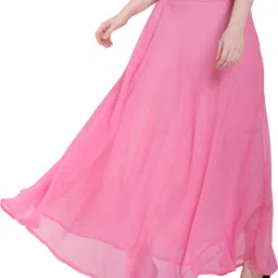 first arrival Women Solid Flared Pink Skirt-picture-30