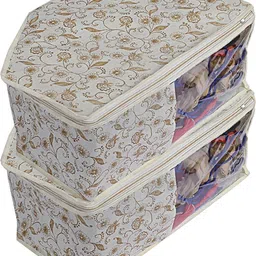 CHAMPARAN 2 Pieces Non Woven Blouse Cover (Brown) Cotton Laundry Bag-image-87