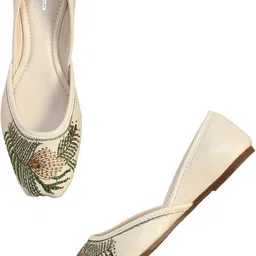 catbird Handmade Peacock feather Embroidered Punjabi Mojari Jutis Jutis For Women image 2