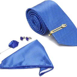 MUTAQINOTI Silk Cufflink & Tie Pin Set image 2