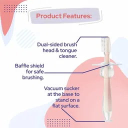 littloo Silicone Toothbrush with Anti-Choking Fitted Shield Extra Soft Toothbrush image 4