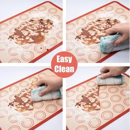 finedecor Silicone Macaron Baking Mat Sheet (16.5*11.4 inch)/(42*29 cm), Non-Stick Baking Sheet Cookie Liner, BPA Free Reusable Perfect Cooking Kit for Macaroons Cake Bread (SMALL) - FD 3396 Food-grade Silicone Baking Mat image 5