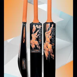WP Orange Sticker Black Grip Ivory Plastic Cricket Bat_B130-w170_PK436 PVC/Plastic Cricket Bat For 9 - 11 Yrs-image-67