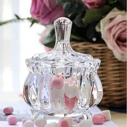 greatzon Glass Serving Bowl 2Pcs Shape jar with Tray Disposable image 2
