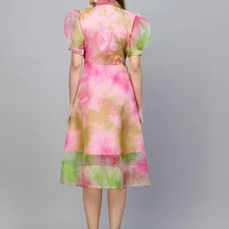 get glamr Women A-line Multicolor Midi/Calf Length Dress image 2