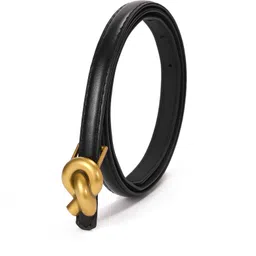 salty Women Casual, Formal, Party Black Artificial Leather Belt image 4