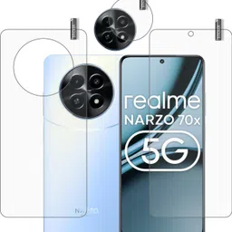 BOMGUARD Front and Back Tempered Glass for REALME NARZO 70x 5G With Camera Lens Protector image 1