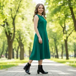 Step4U Women Brown Ankle Boots with Side Zip & Metal Buckle | Stylish Heel Boot Boots For Women image 2