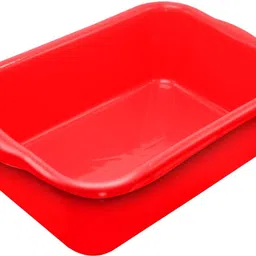 heart home Multiuses Rectangular Plastic Extra Large Tray, Organizer (Red) Tray image 3