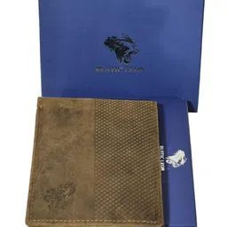 rustic leon Men Brown Genuine Leather Wallet image 1