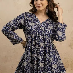 mialo fashion Women Floral Print Viscose Rayon Flared Kurta-picture-14