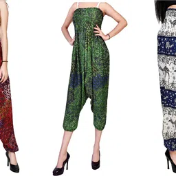 fusfus Printed Rayon, Cotton Women Harem Pants-picture-25