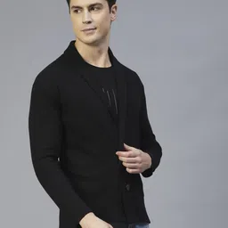 rigo Men Straight Full Sleeve Black Shrug image 2