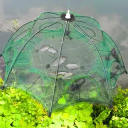 netking Umbrella Crab Fishing Net with 8 Pockets | 6mm Mesh Fish Trap & Bait Net Fishing Net image 2