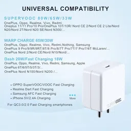 urcart Wall Charger Accessory Combo for 80W vivo Y16 / Y 16 Quick Dash Flash Super Vooc image 2