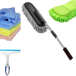 niklace Car Cleaning Kit Full Interior and Exterior Cleaning Kit accessories (Pack of 8) Combo-picture-19