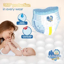 wowper Premium Diaper Pants By DOMS | Upto 12 Hrs Absorption | 4-8 Kg - S - S image 2