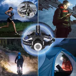 otiporter Headlamp,USB Rechargeable Head Torch Headlight LED Headlamp image 2