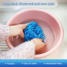 kleverdot FAN DUSTER BLUE ( 1 psc ) Wet and Dry Duster image 4