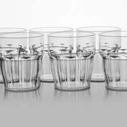 sheakox (Pack of 6) Ice Glass Set 6 Glass Set Water/Juice Glass image 1