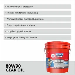 moter max Premium Quality Gear Oil New Pack Of 7.5L 80W90 API Gl-5 Complete Protection Gear Oil image 3