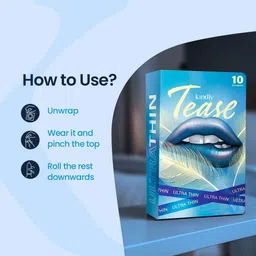 kindly health Tease Ultra Thin Condoms for Men | Lube Compatible | Natural Flavoured Condom image 2