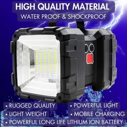 skytag 2 in 1 High Power Rechargeable Torch Light L2 LED + 45 SMD | 20 hrs Torch Emergency Light image 4