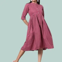 houseofcommona Women Maxi Multicolor Midi/Calf Length Dress-picture-34