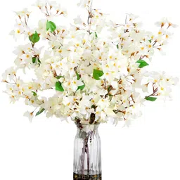 Bougainvillea Artificial Flowers Plants for Outdoors Outside Decoration White Bougainvillea Artificial Flower-image-65