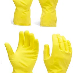 Usefull Long Sleeve Kitchen ,Waterproof Household Glove, Warm Dishwashing Glove, Water Dust Stop Cleaning Rubber Gloves, Hand Gloves, Best gloves-2 pairs-114 Wet and Dry Glove Set-image-10