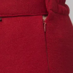 crown king garments Women Regular Fit Maroon Wool Trousers image 4