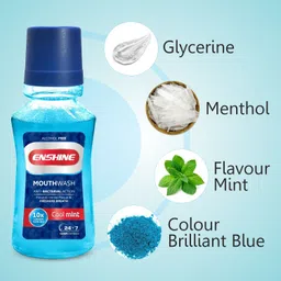 enshine Anti-Bacterial Alcohol Free Mouthwash (Pack of 2, 150ml Each) - Cool Mint image 2