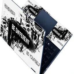 dzazner HD Printed Full Panel Laptop Skin Sticker Vinyl Fits Size Upto 15 inches No Residue, Bubble Free - Be Different Self Adhesive Vinyl Laptop Decal 15.6-picture-10